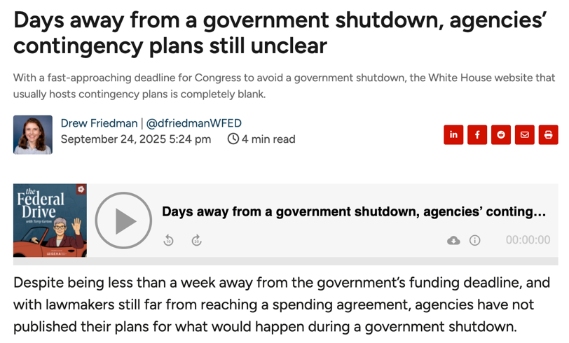 北美观察丨72小时倒计时：两党僵持 美政府关门危机升级