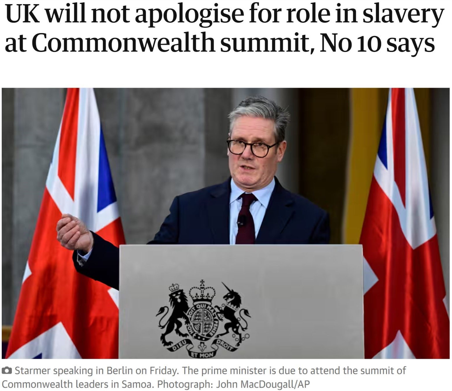 英国拒谈奴隶贸易历史问题的背后