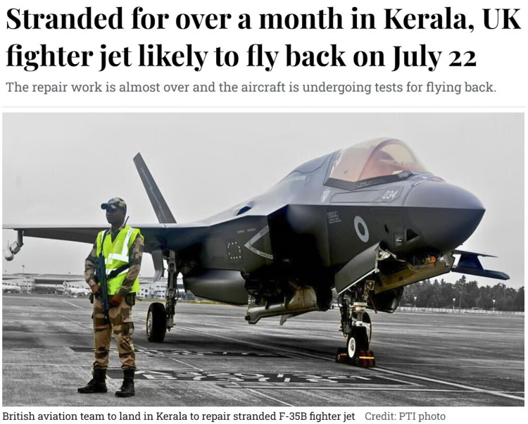 在印度、日本均出故障 “英军F-35B隐身舰载机并不靠谱”