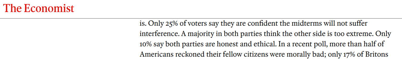 全球媒体聚焦丨英媒：越来越多美国人不再相信选举是公平的