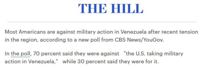 闪评 | 美国为对委军事行动做铺垫？ 打与不打