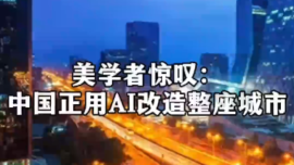 视频｜美学者惊叹：中国正用AI改造整座城市