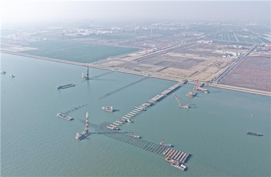 中交三航局通海三期项目廊道承台首件浇筑完成 赋能区域物流枢纽高质量建设_fororder_图片1