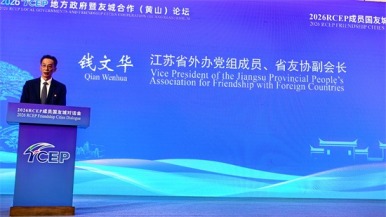 江苏省友协副会长钱文华出席2026RCEP成员国友城对话会