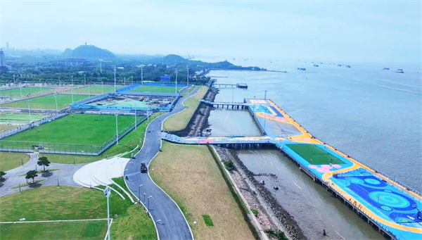 从“工业锈带”到“绿茵秀带” 南通人家门口新添了座长江体育公园_fororder_10