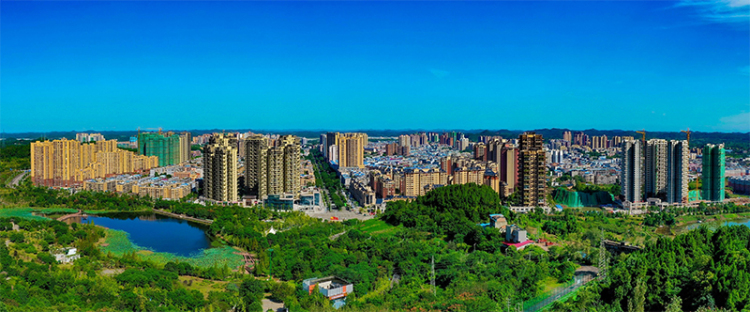 文明劲风起 帅乡绽芳华——资阳乐至成功创建全国文明城市_fororder_乐至城区全貌