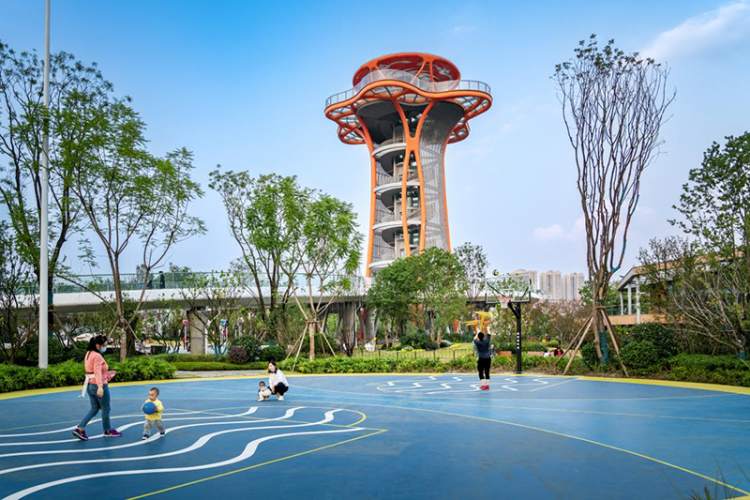 “世运高手团”齐聚成都金牛 感受文商旅体深度融合发展场景_fororder_上新桥公园-摄影袁义明