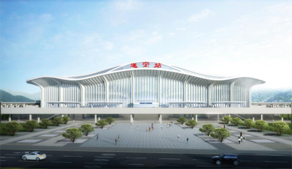 成达万高铁关键枢纽节点遂宁站站房筏板浇筑工程完工_fororder_图片-2
