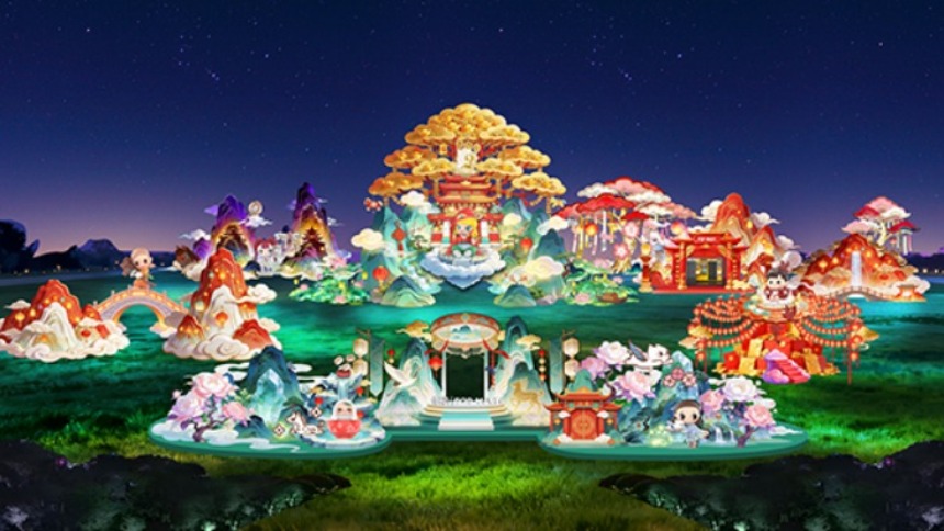 马年春节 来东安湖看“熊猫灯会”