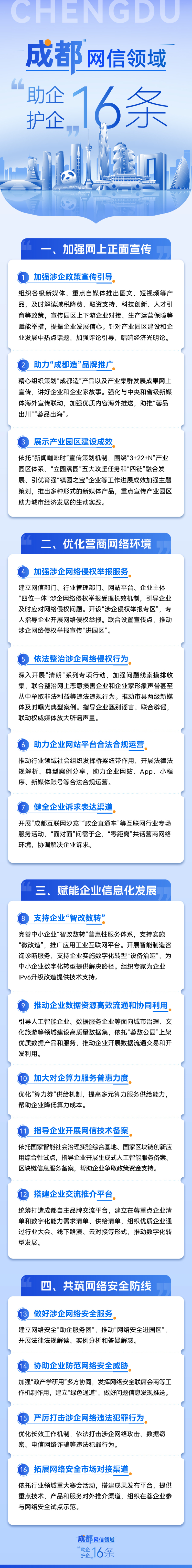 16项硬核措施！成都网信领域启动“助企护企”行动