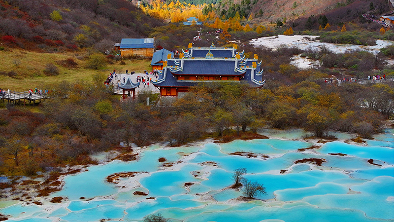 最“美”的秋｜四川黄龙景区“立体景观”美如画