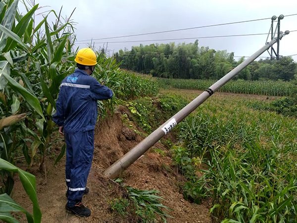 宜宾兴文县：风雨同舟 全力以赴 众志成城 共护家园_fororder_查看电力设施-供图-兴文县融媒体中心