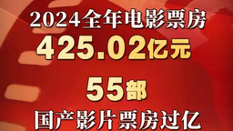 2024年电影票房超425亿元  国产影片票房占比近八成